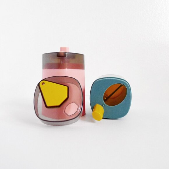 LOT 2pc NEW Pink & Blue PopUp Toothpick Dispenser Holder - Picture 4 of 4